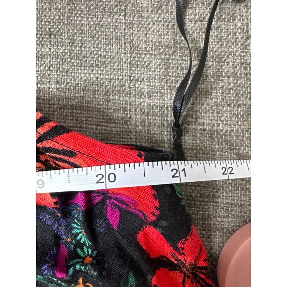 Ava & Viv Floral Print Camisole Top Women Size XXL Black Red Purple Cami - Picture 5 of 6